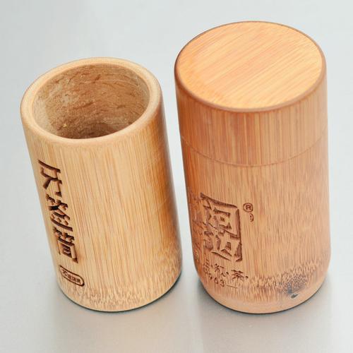 厂家批发竹制品碳化竹筒环保日用百货创意牙签筒定制雕刻log0